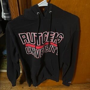 Champion Black and Red Rutgers University Hoodie